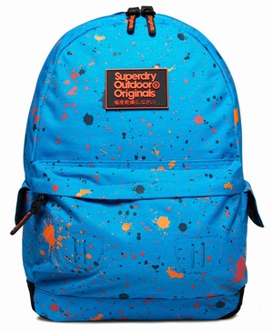 Superdry Summer Splatter Montana Férfi Hátizsák Kék | TVFJA6521